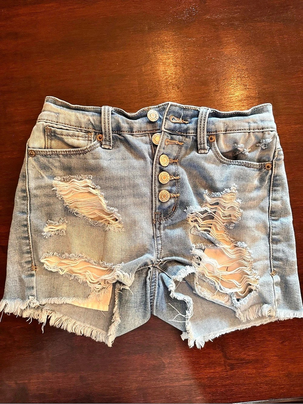 Mudd High-Rise Shortie FLX Stretch Denim Shorts Girls 0
